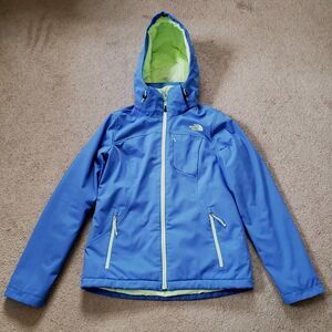 The North Face Apex Elevation Jacket Primaloft Hooded Quilted Lined Blue/Green S